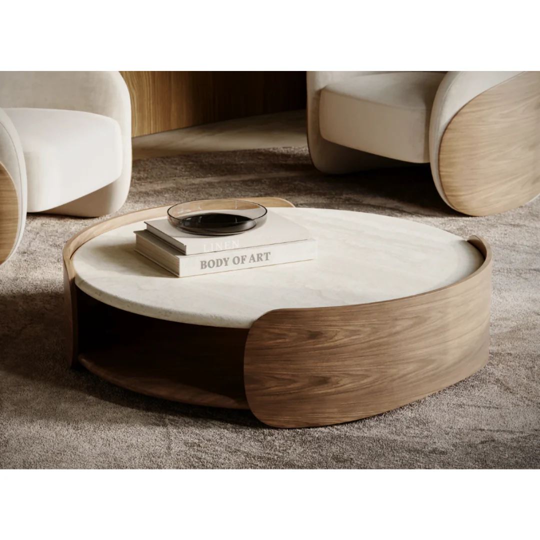 CARACOLE | Coffee & Cocktail Table Fleur Open Cocktail Table W/Wood Shelf | $5,920.00 - Image 2