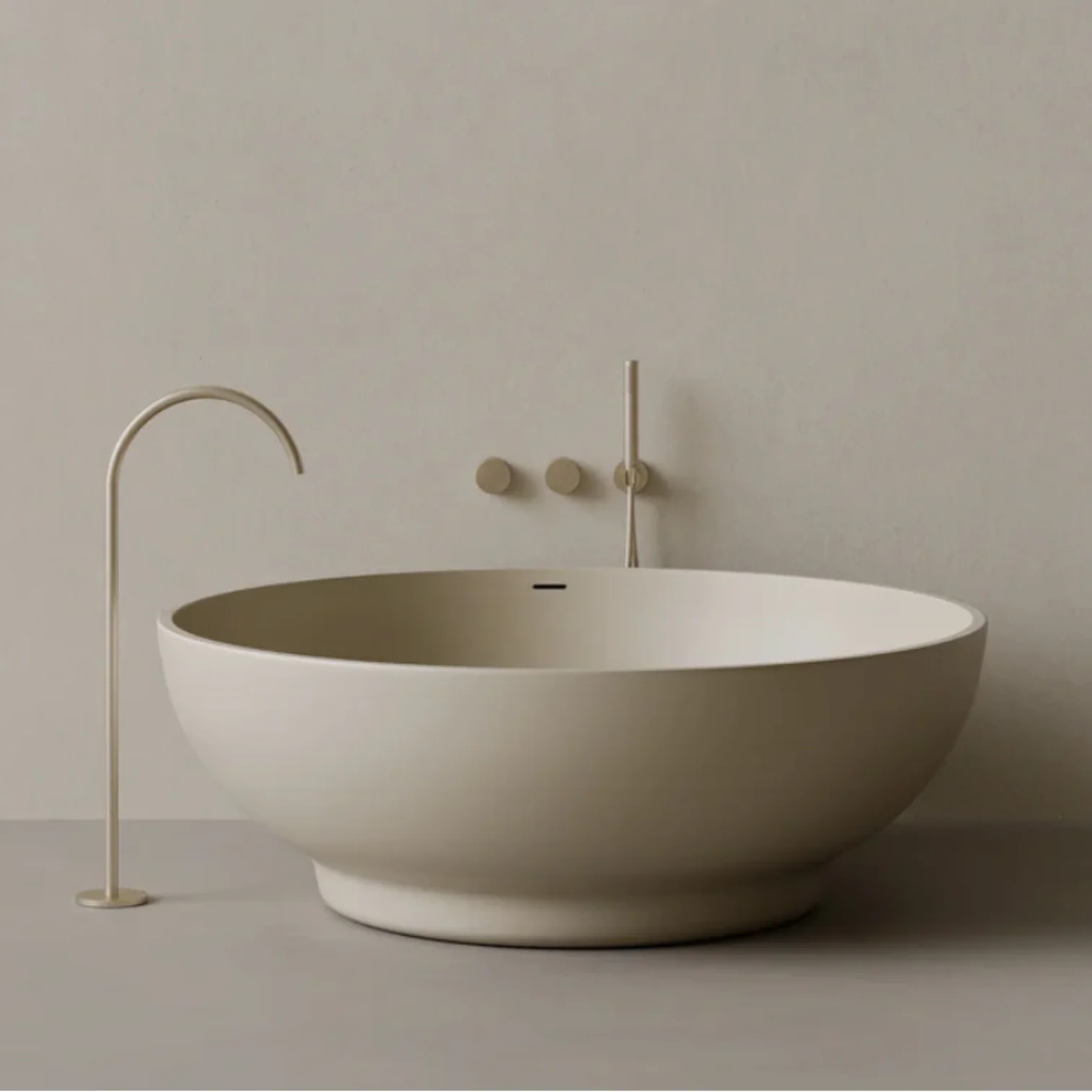 ELEMENTO BATH | 59" x 59" ROUND SOLID SURFACE STONE RESIN BATHTUB | $5,015.08 - $5,446.87 - Image 2
