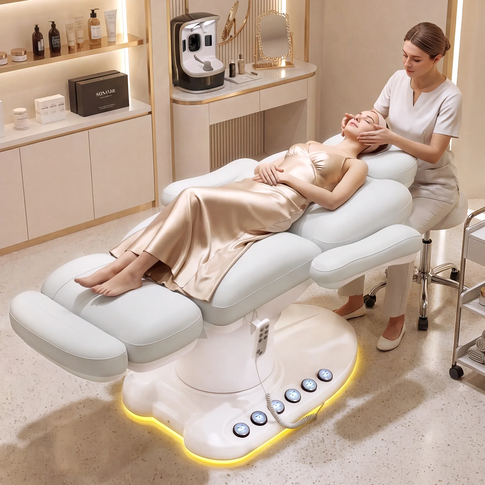 Advwin Fully Electric Massage Table with 3 Motors - Image 2