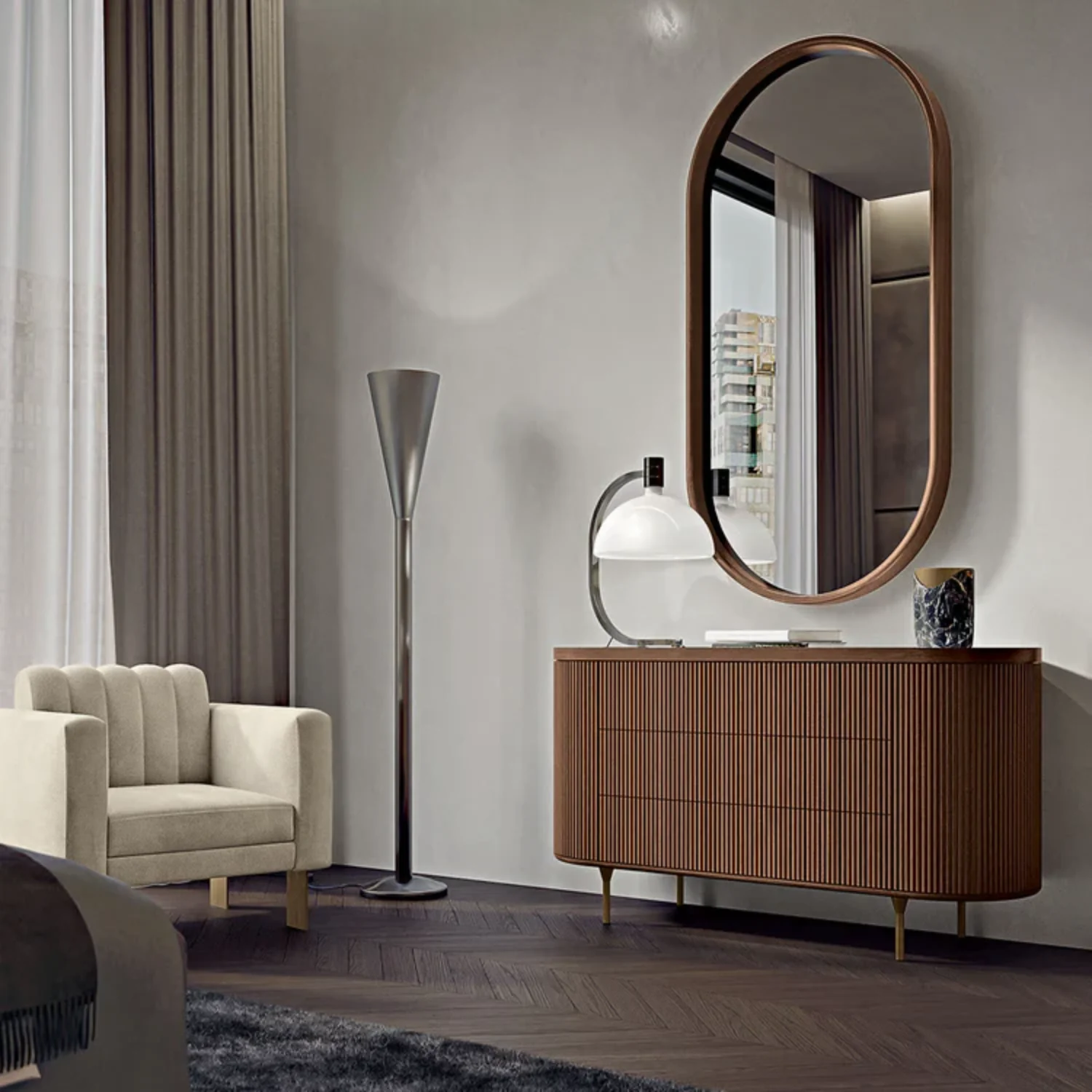 BAMAX | 3-DRAWER CHANNELED WALNUT DRESSER | $12,555.00 - Image 2