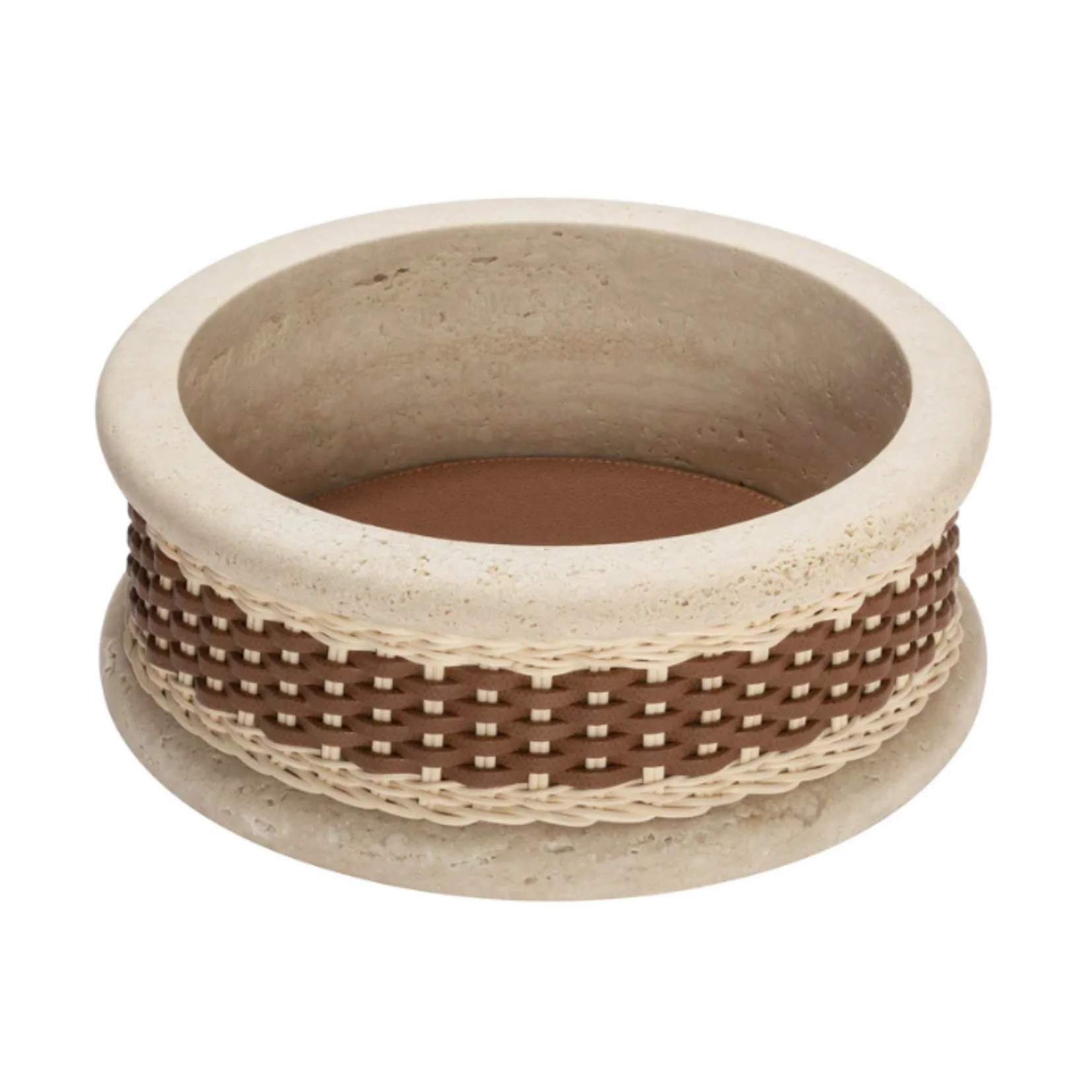GIOBAGNARA | COURBET LEATHER AND RATTAN CENTERPIECE | $ 695.00 - $ 750.00 - Image 3