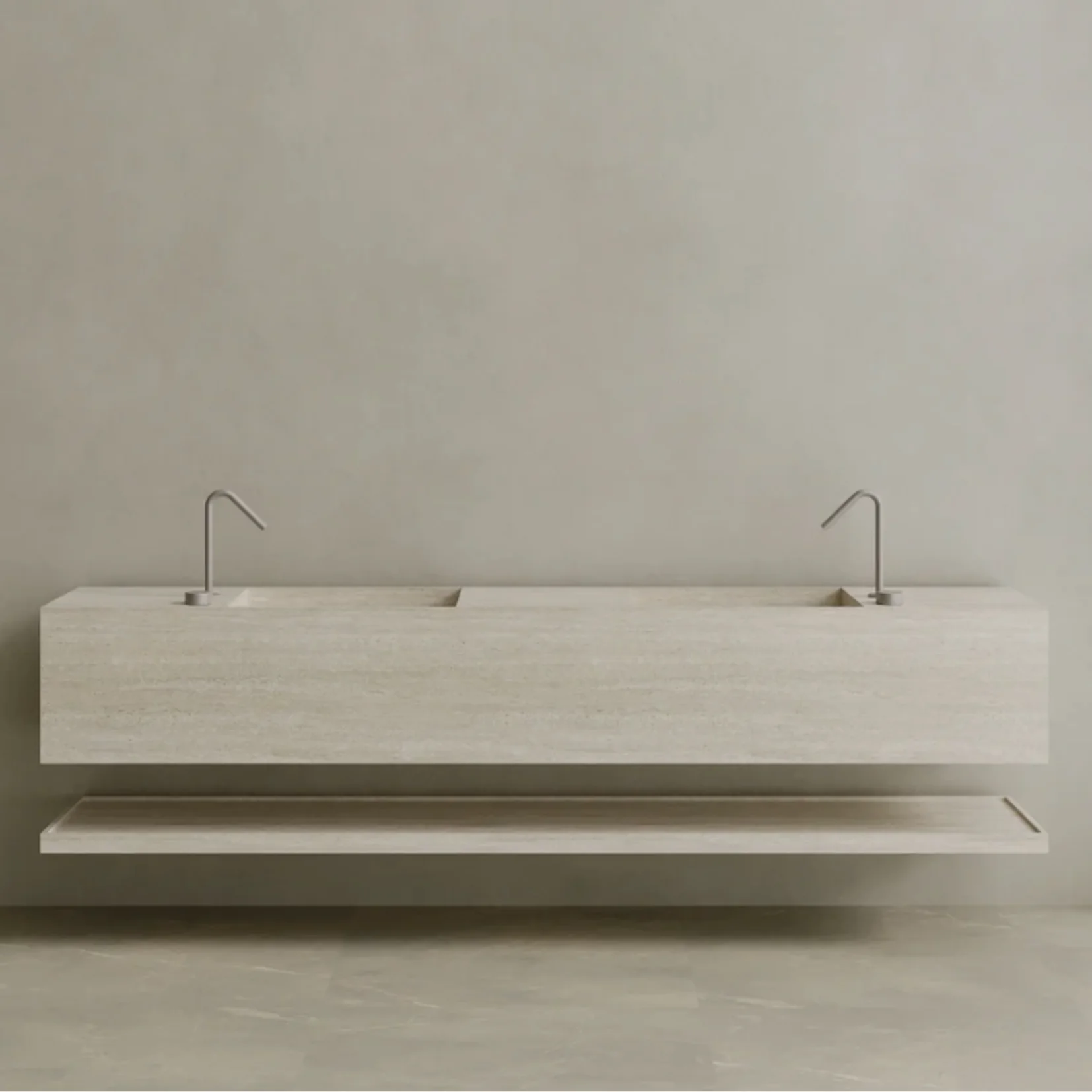 ELEMENTO BATH | OVERSIZED DOUBLE SINK MARBLE VANITY | $7,203.20 - $14,784.00 - Image 2