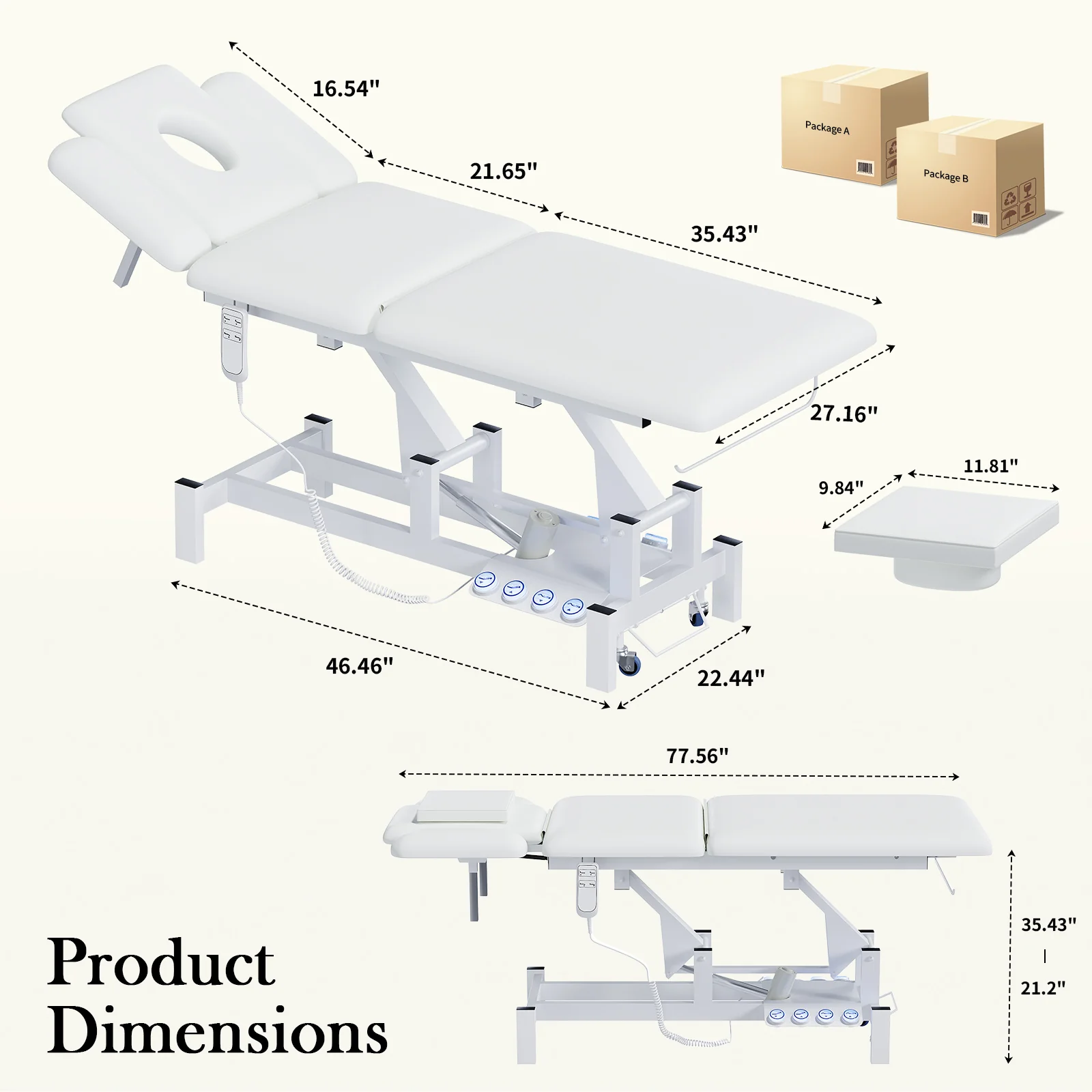 Advwin 2-Motor Electric Massage Treatment Table - Image 2