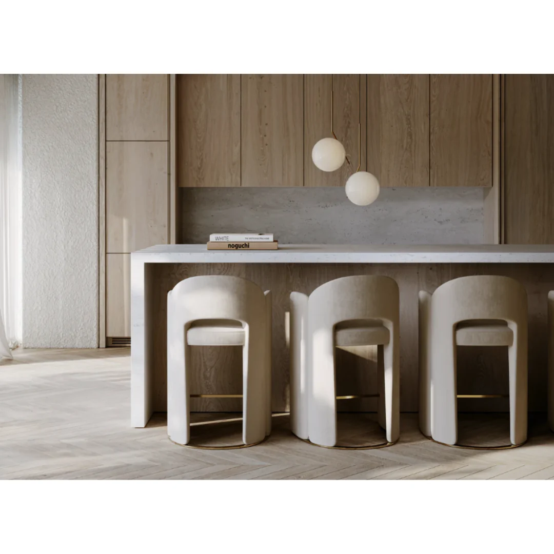CARACOLE | OVERLAP COUNTER STOOL IVORY | $3,120.00 - Image 2
