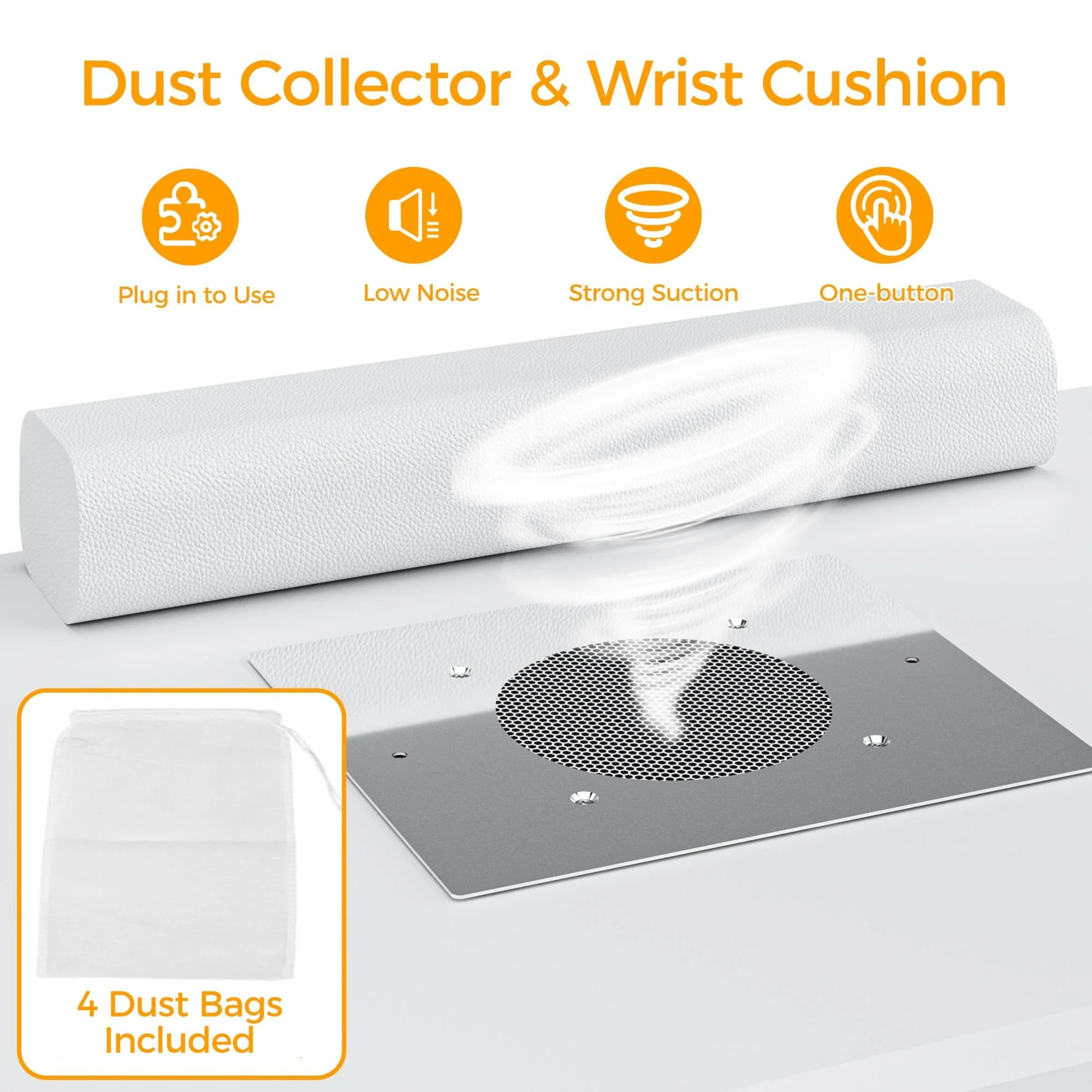 Advwin L-Shaped Rotating Nail Table with Dust Collector - Image 3