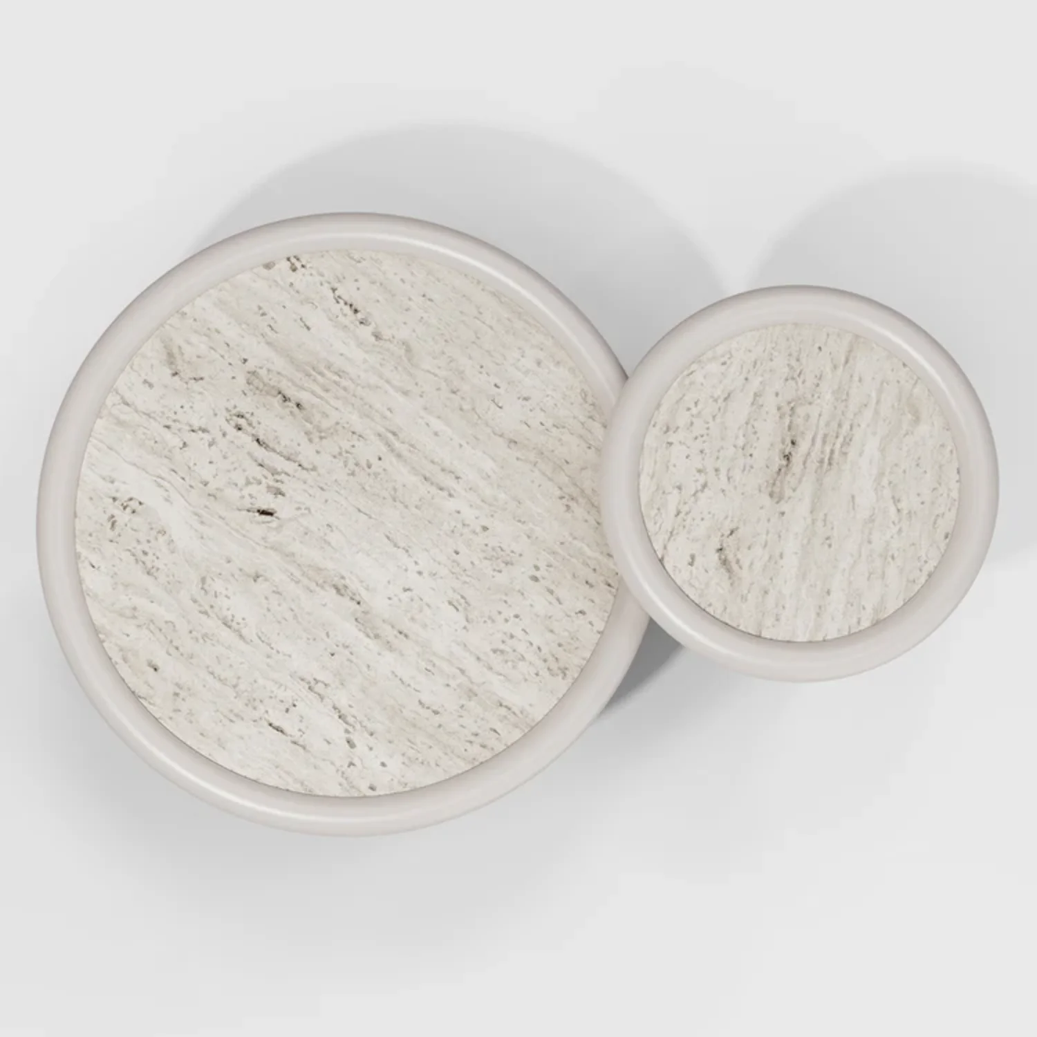 SECOLO | MOONRISE WOOD AND TRAVERTINE SIDE TABLE | $5,640 - Image 2