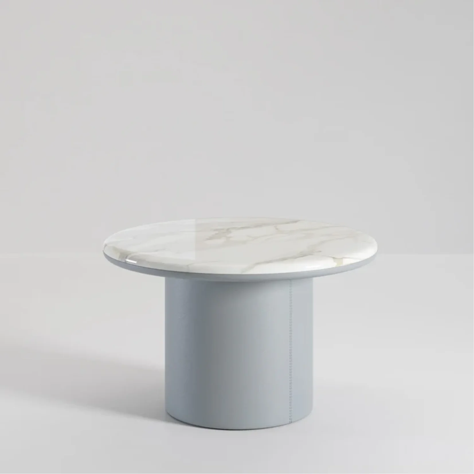 SECOLO | GEMINI LEATHER AND CALACATTA MARBLE COFFEE TABLE | $6,905 - Image 2