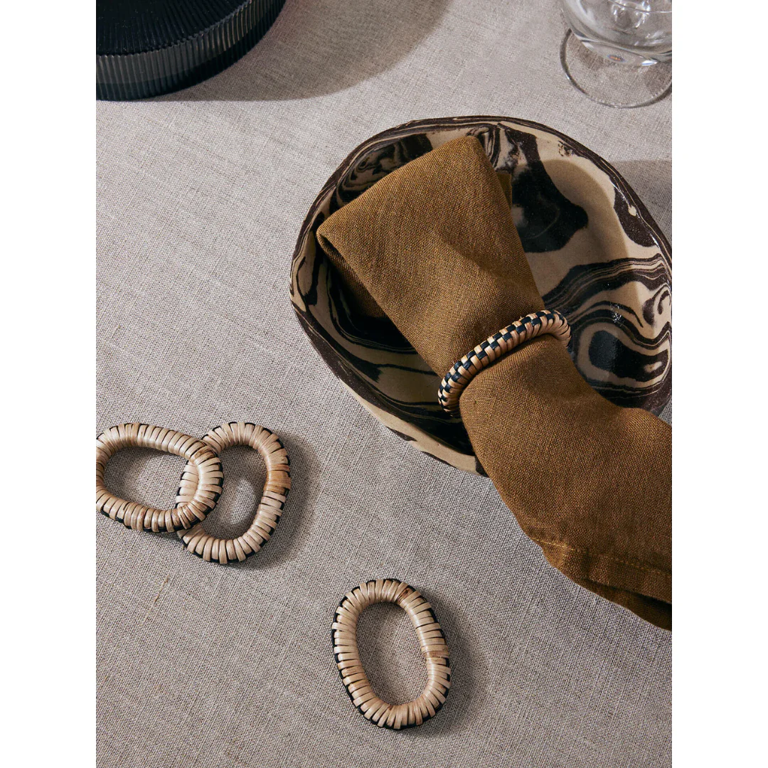 FERM LIVING | WEAVE NAPKIN RINGS SET OF 4 | $39.00 - Image 2