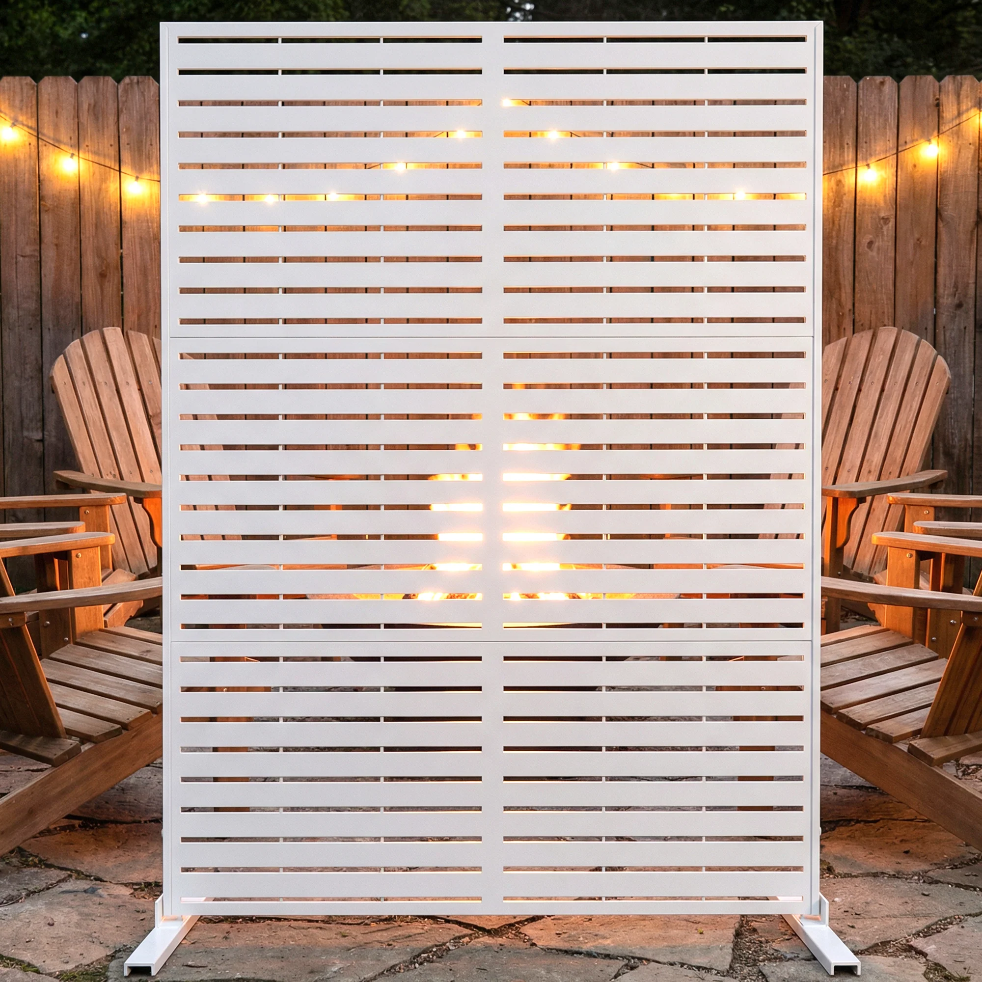 Advwin Freestanding Metal Privacy Screen w/ Stand - Image 1