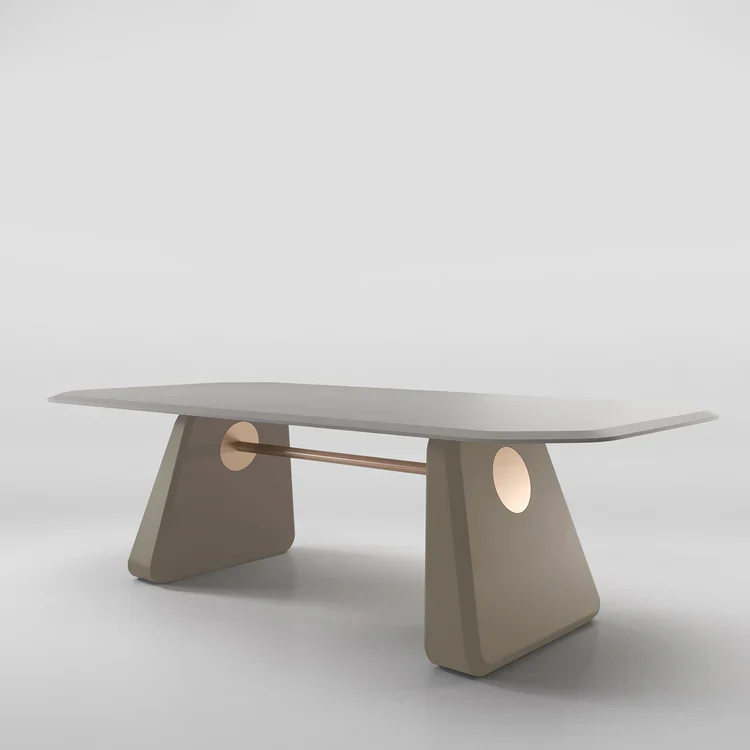SECOLO | INGE GLOSSY MOOR OAK DINING TABLE | $18,115 - Image 2