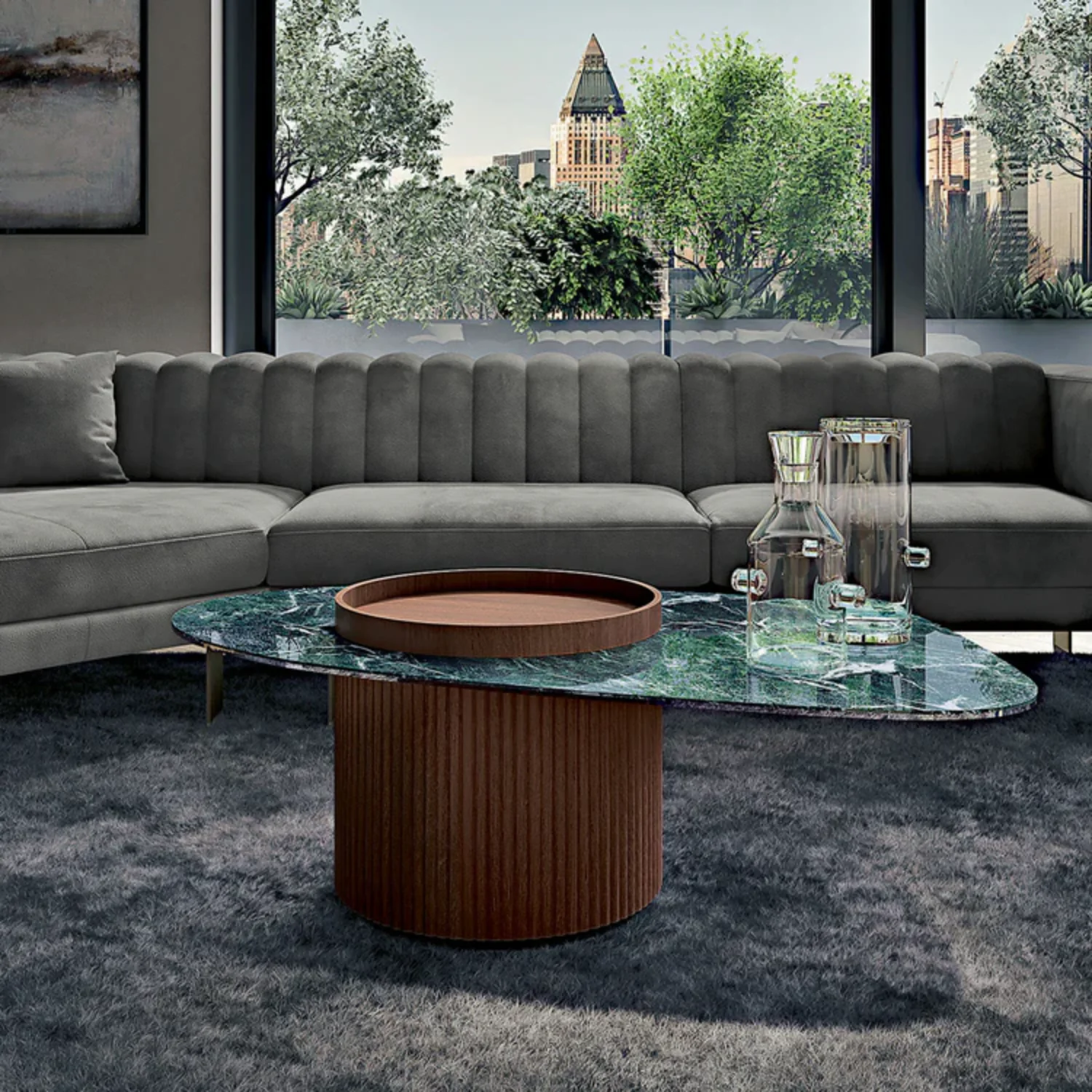 BAMAX | ST. DENIS SHINY EARTHENWARE COFFEE TABLE | $4,680.00 - Image 2