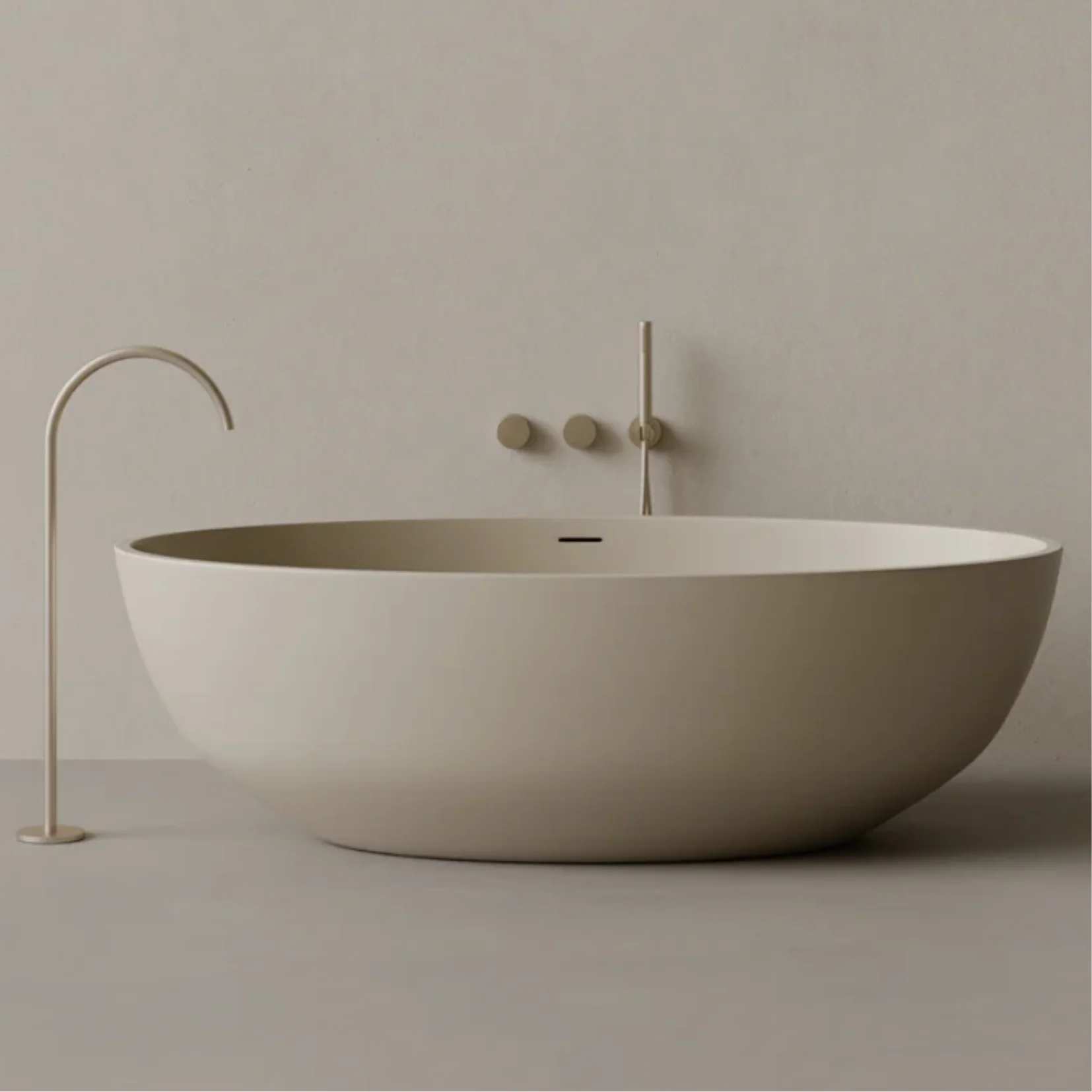 ELEMENTO BATH | 70" x 36" OVAL SOLID SURFACE STONE RESIN BATHTUB | $4,710.23 - $5,105.62 - Image 2