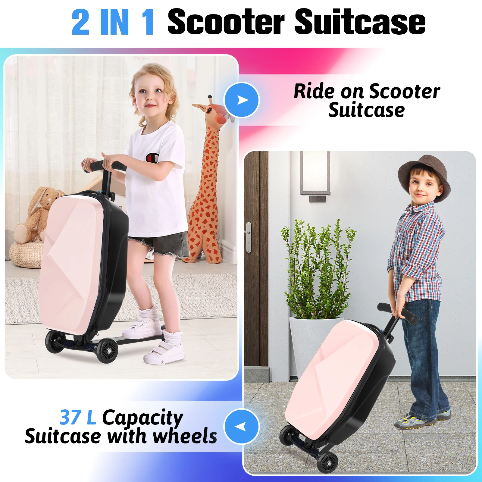 Advwin Foldable Hardshell Scooter Suitcase - Image 2