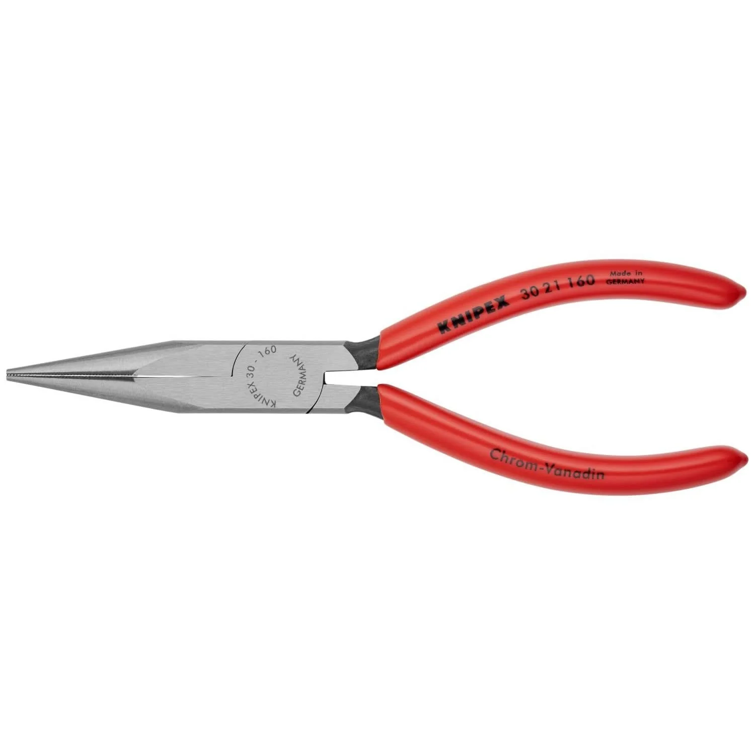 Knipex 30 21 160 Long Nose Pliers-Half Round Tips - Image 1