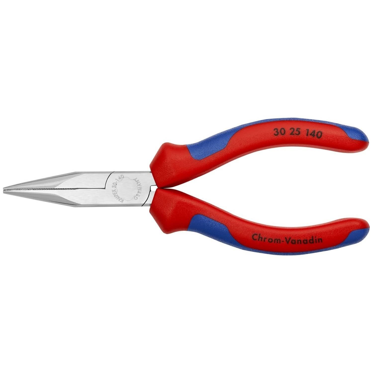 Knipex 30 25 140 Long Nose Pliers-Half Round Tips - Image 1
