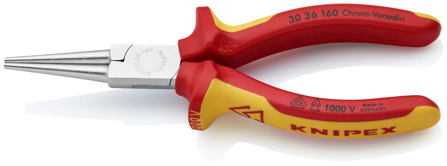 Knipex 30 36 160 Long Nose Pliers-Round Tips-1000V Insulated - Image 2