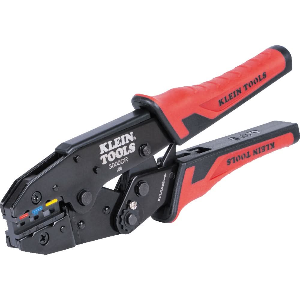 Klein Tools 3007CR Ratcheting Heat Shrink Terminal Crimper, 10-22 AWG - Image 2