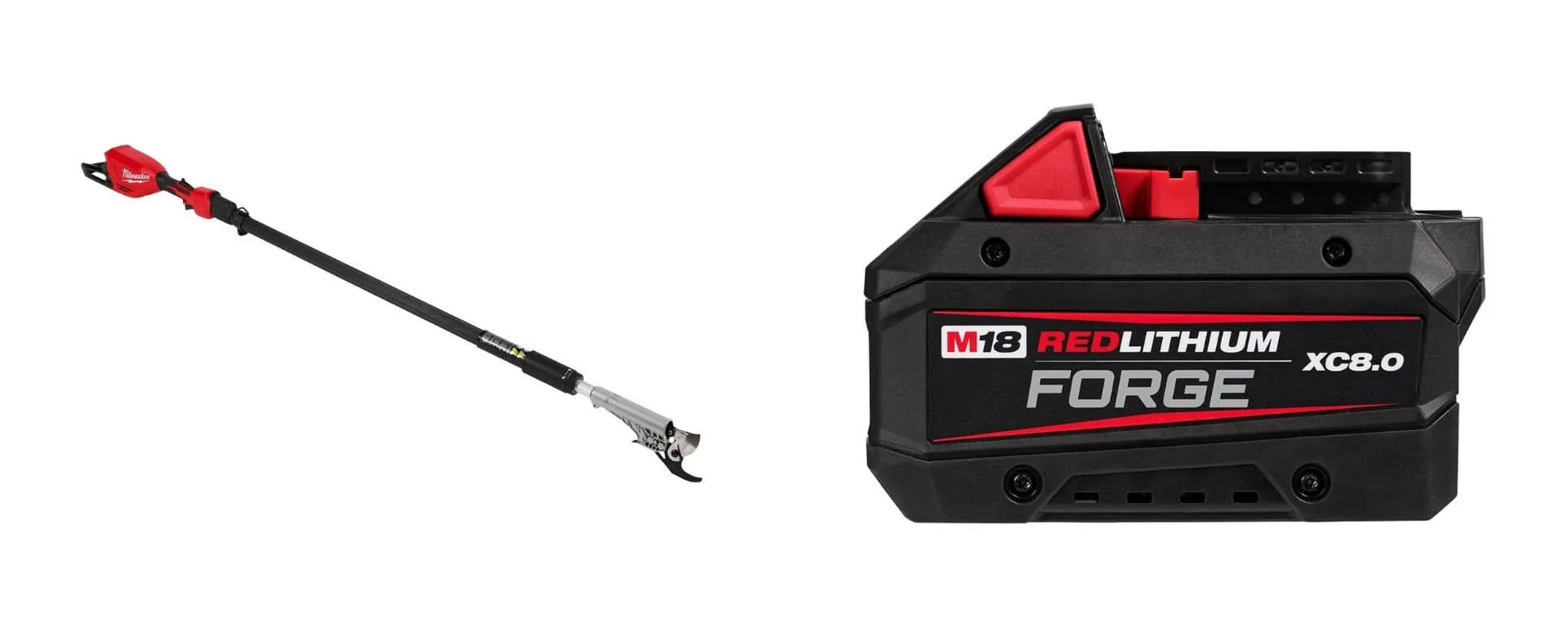 Milwaukee M18 Brushless Telescoping Pole Pruning Shears with M18 REDLITHIUM FORGE XC8.0 Battery Pack - Image 1