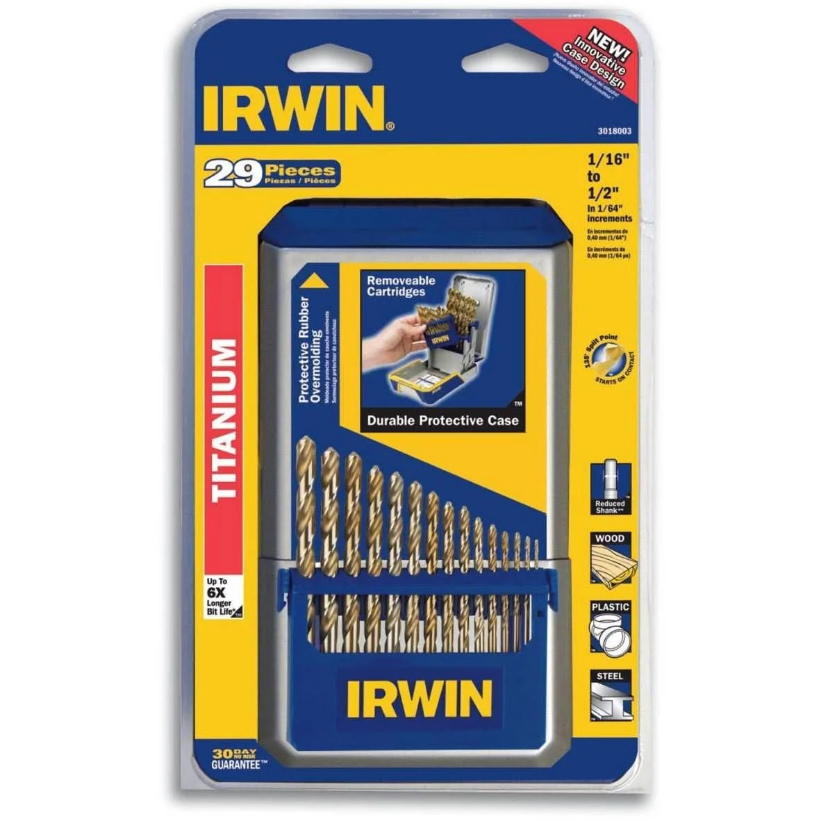 Irwin 3018003 Titanium Nitride Coating Metal Index Drill Bit 29 Piece Set - Image 1