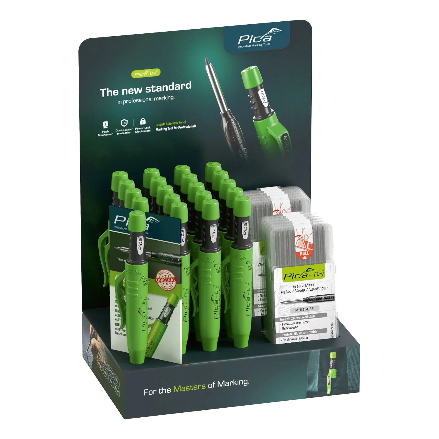Pica 3021 Dry Pencil w/ Quiver Holder, 30-Pack - Image 1