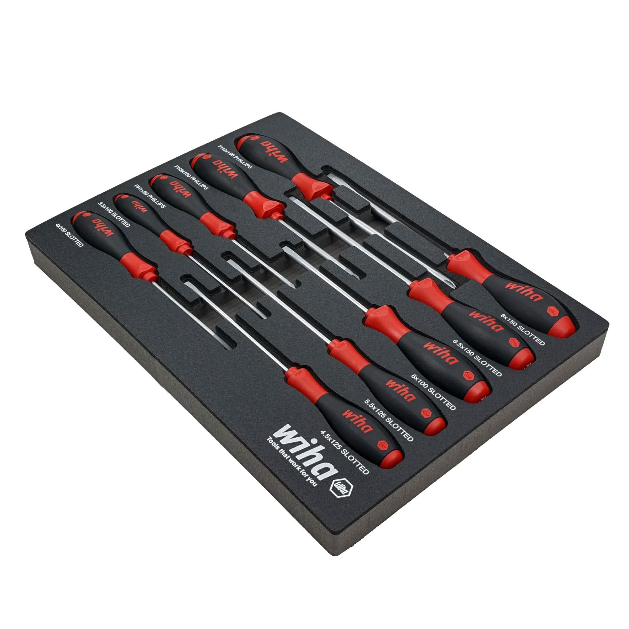 Wiha 30280 10-Piece SoftFinish ScrewDriver Tray Set - Image 2