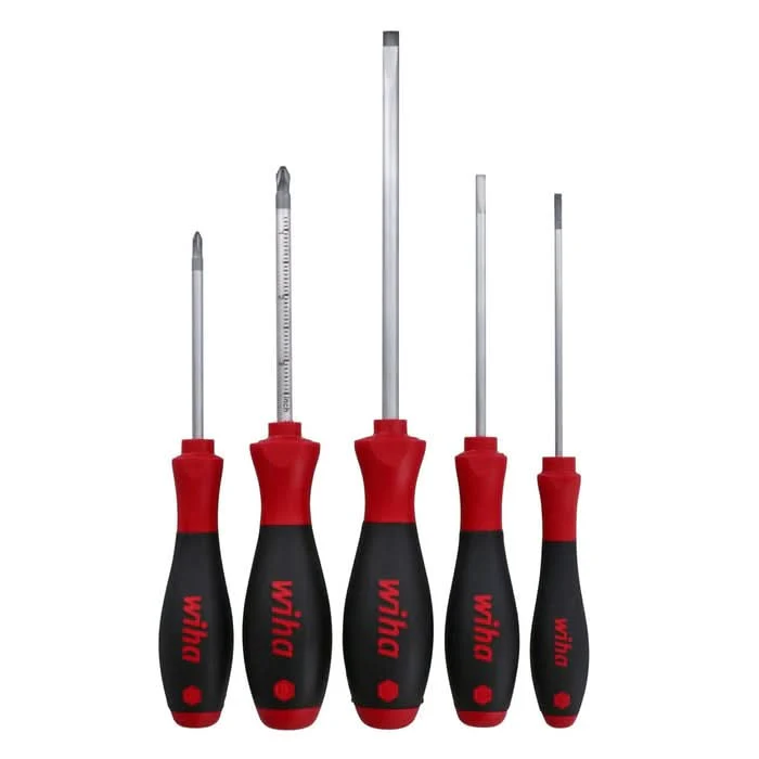 Wiha 30295 5-Piece SoftFinish Slotted and Phillips Screwdriver Set - Image 1