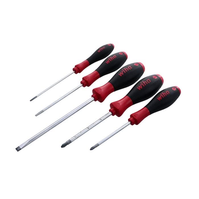 Wiha 30295 5-Piece SoftFinish Slotted and Phillips Screwdriver Set - Image 2
