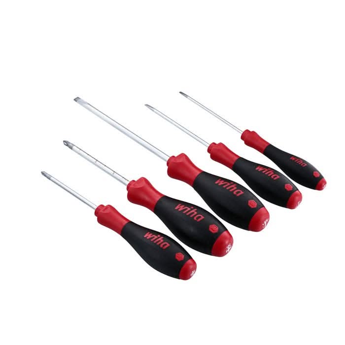 Wiha 30295 5-Piece SoftFinish Slotted and Phillips Screwdriver Set - Image 3