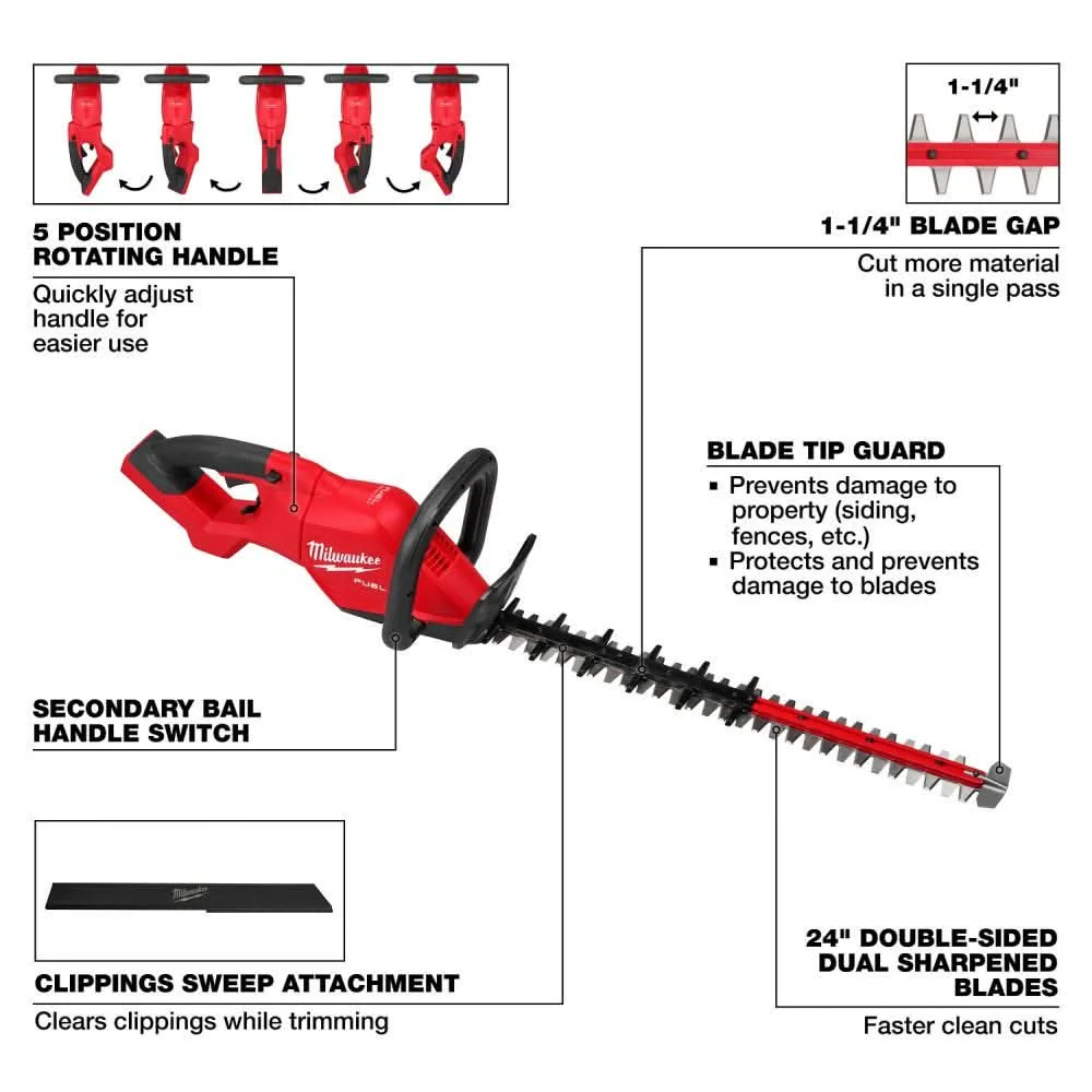 Milwaukee 3033-20 M18 FUEL 24" Hedge Trimmer - Tool Only - Image 3