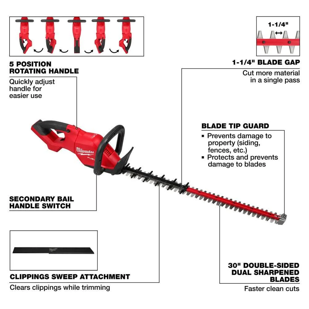 Milwaukee 3034-20 M18 FUEL 30" Hedge Trimmer - Tool Only - Image 3