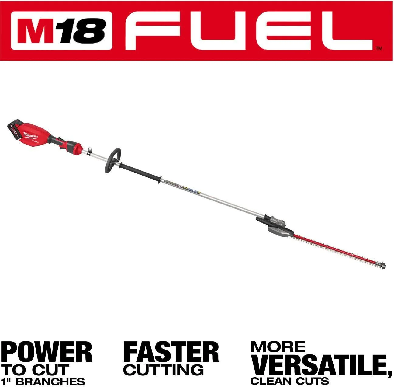 Milwaukee 3035-21 M18 FUEL Extended Pole Articulating Hedge Trimmer 8.0Ah Kit - Image 2