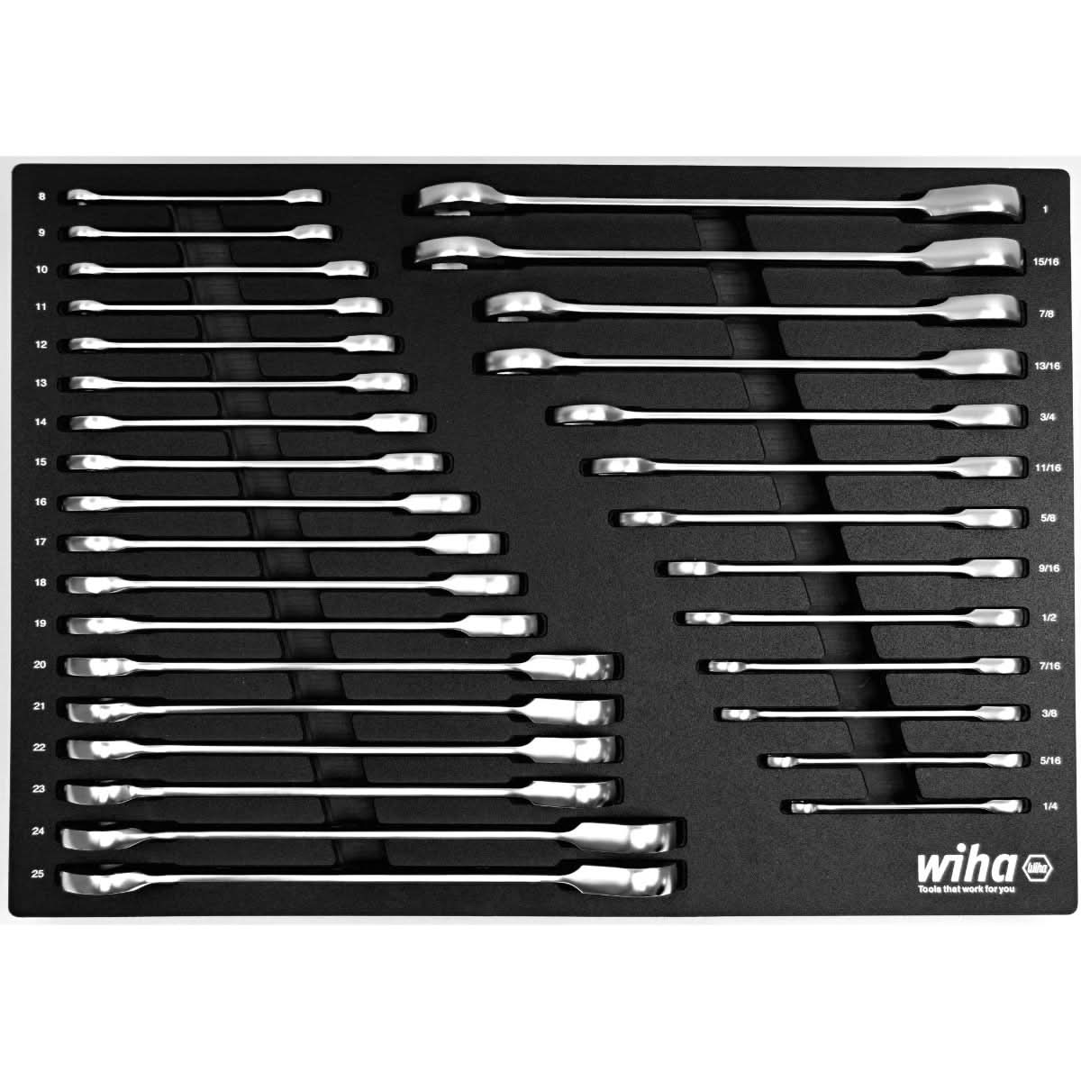 Wiha 30392 31-Piece SAE/Metric Ratcheting Wrench Set - Image 1