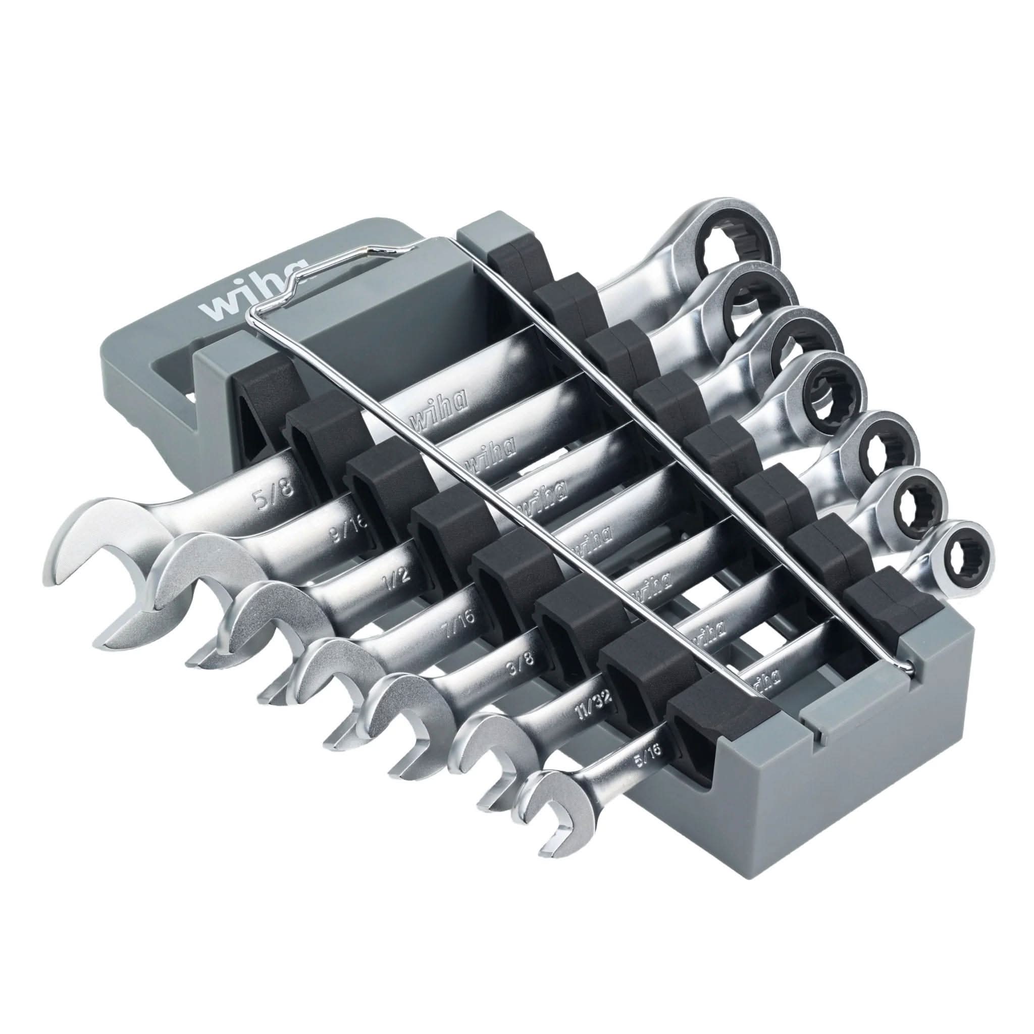 Wiha 30393 7-Piece SAE Combination Ratchet Wrench Set - Image 2