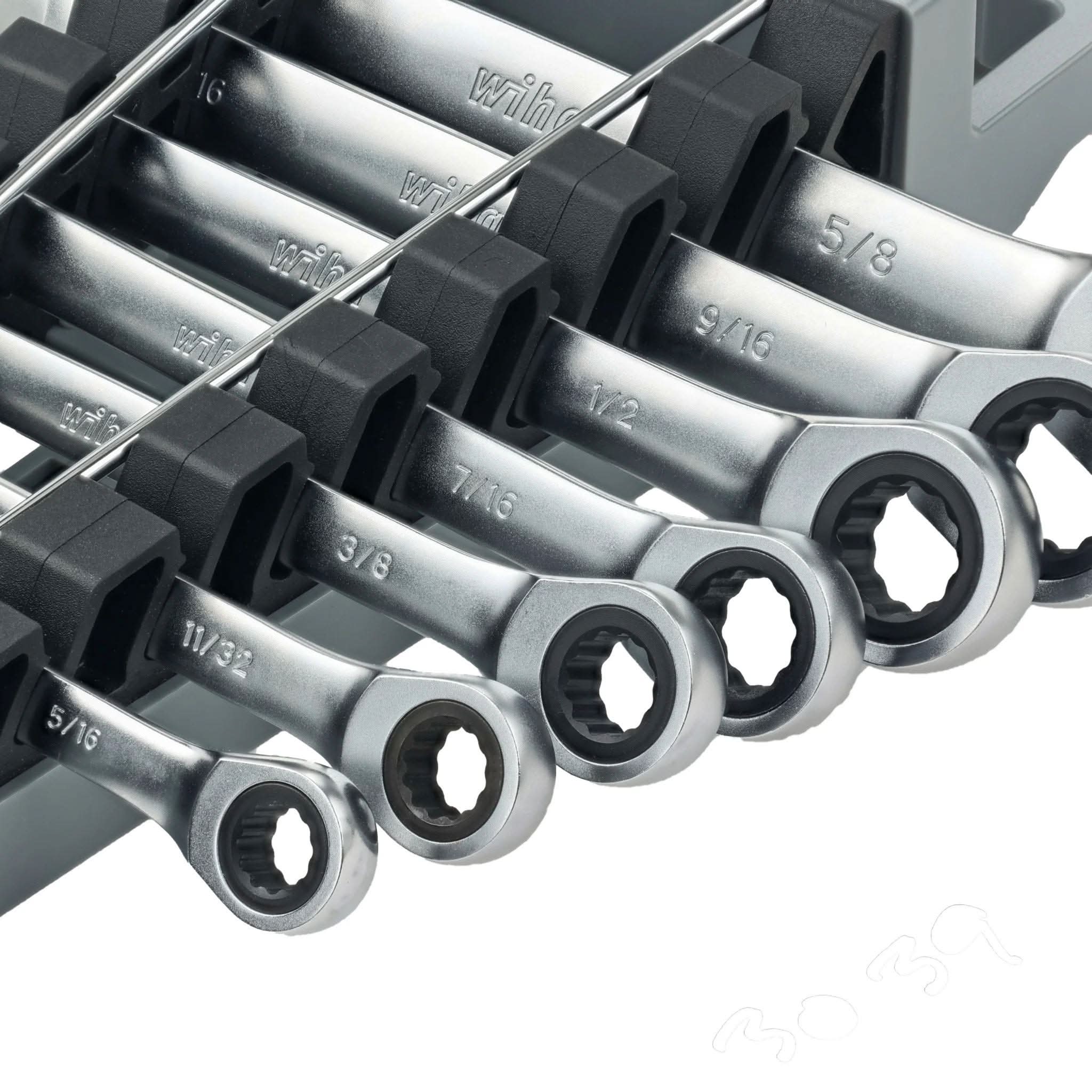 Wiha 30393 7-Piece SAE Combination Ratchet Wrench Set - Image 3
