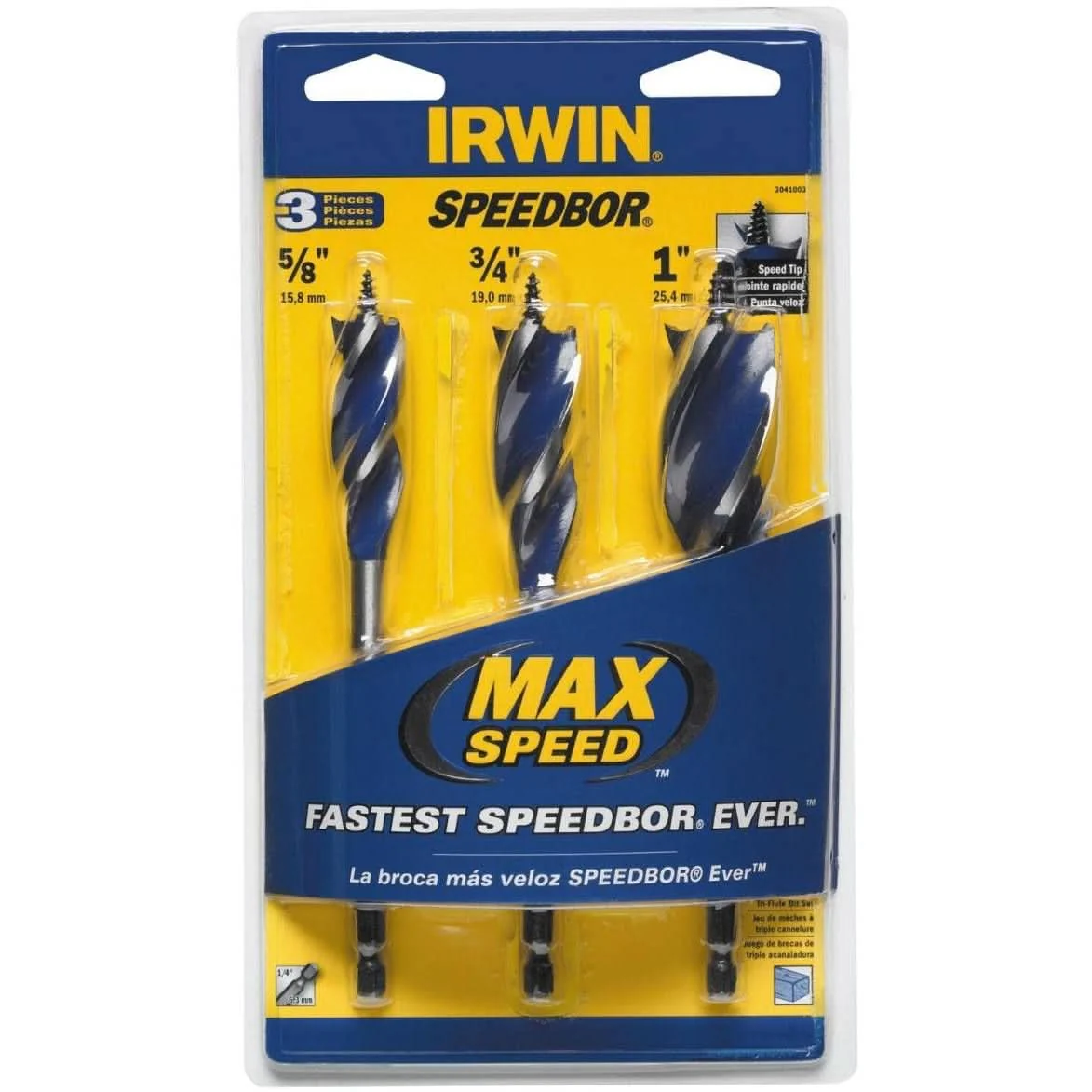 Irwin 3041003 Speedbor MAX Speed Bit Sets 3 Piece Set - Image 1