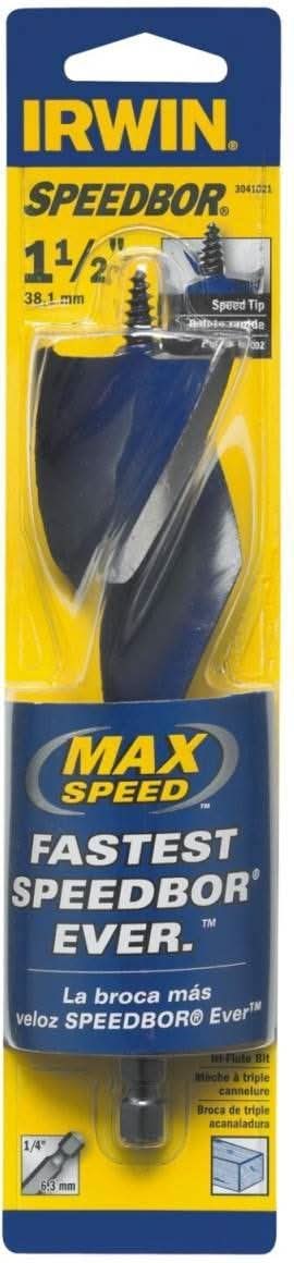 Irwin 3041021 Speedbor MAX Speed Bits 6-in. Standard Length Bits 1-1/2-in. - Image 2