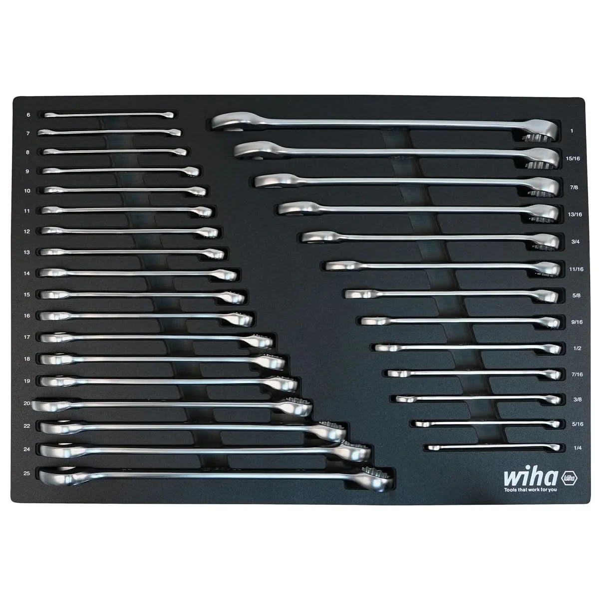 Wiha 30492 31-Piece SAE/Metric Combination Wrench Set - Image 1