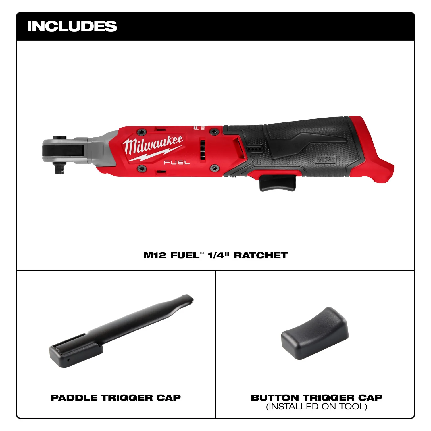 Milwaukee 3052-20 M12 FUEL Brushless 1/4-in. Ratchet, Tool Only - Image 3