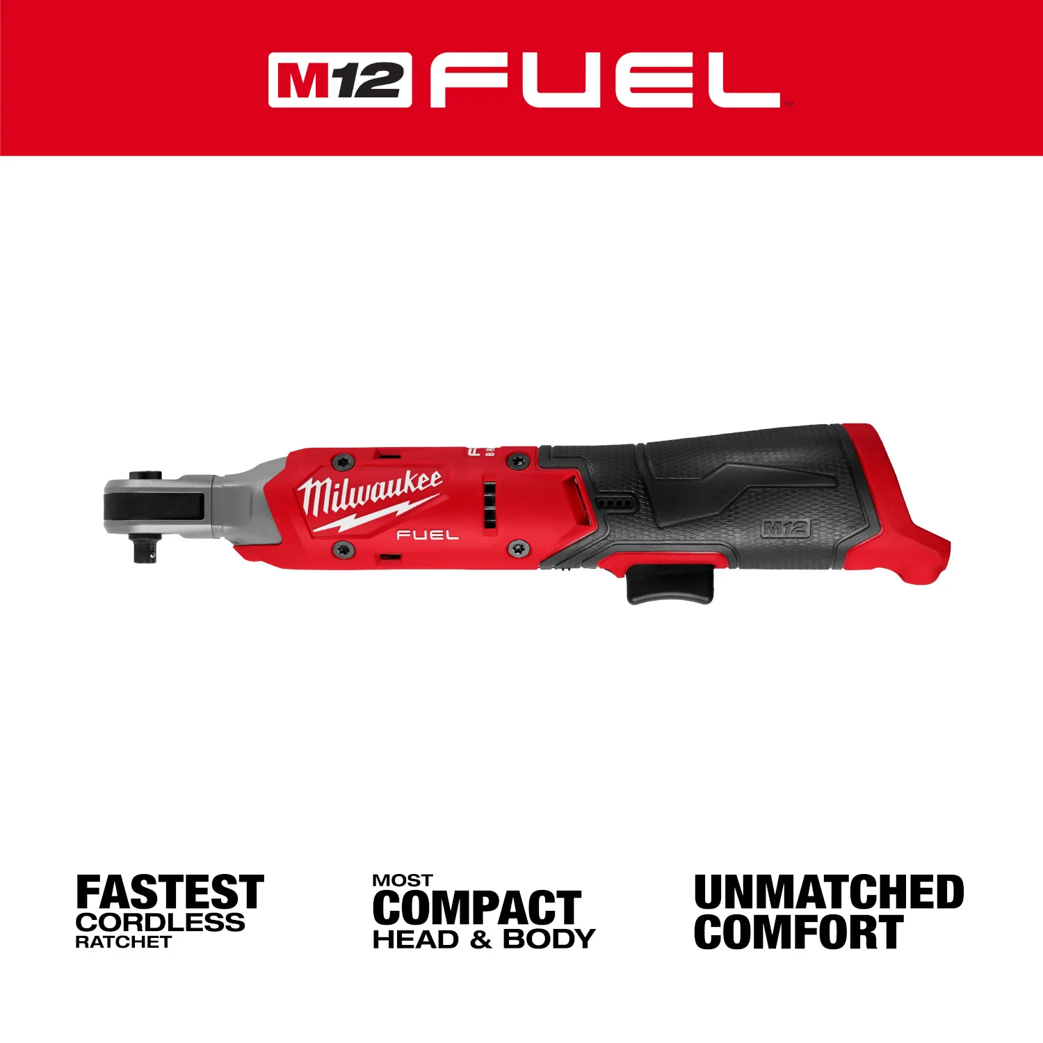 Milwaukee 3052-20 M12 FUEL Brushless 1/4-in. Ratchet, Tool Only - Image 2