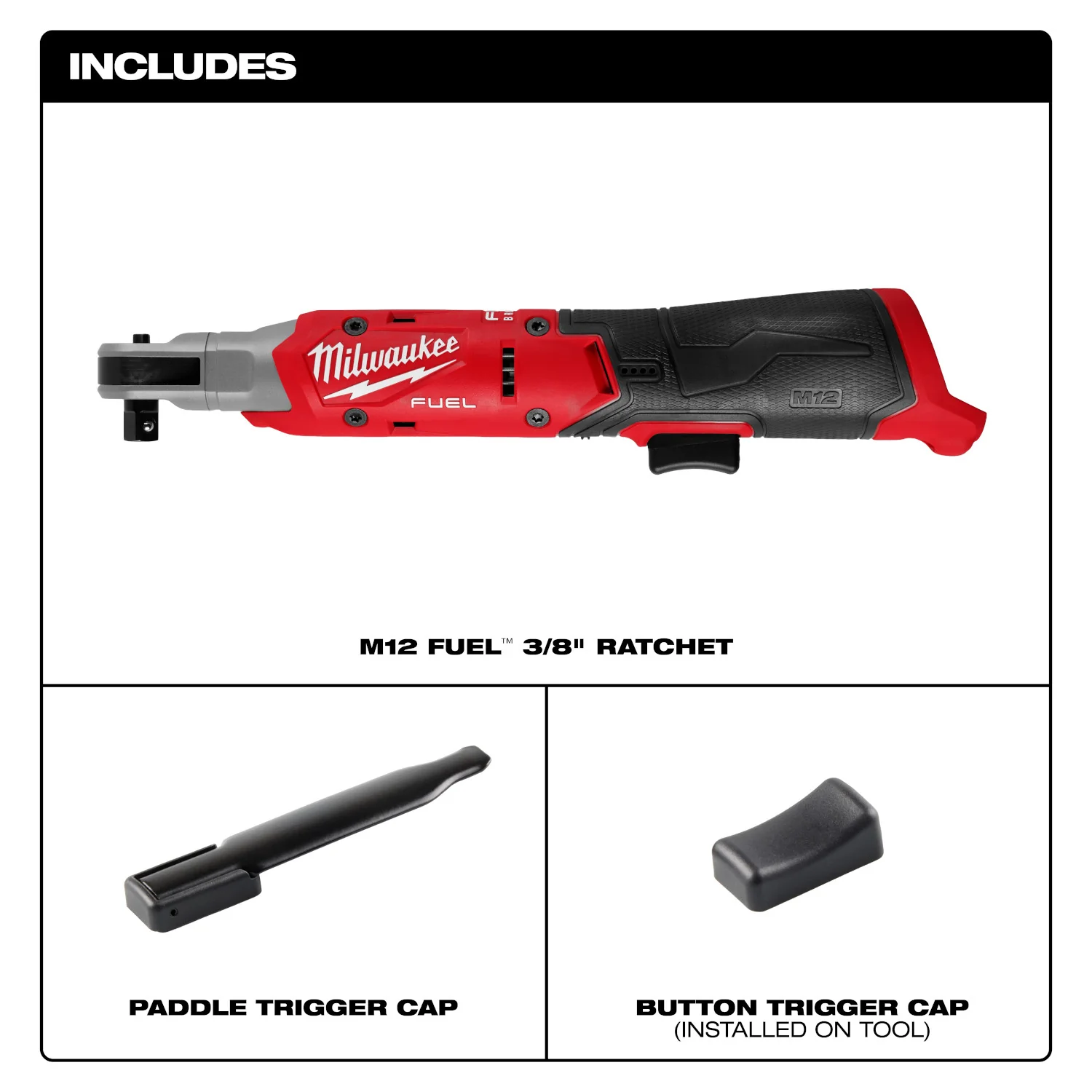Milwaukee 3053-20 M12 FUEL Brushless 3/8-in. Ratchet, Tool Only - Image 3