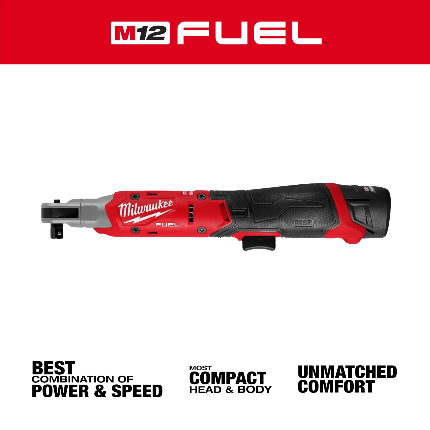 Milwaukee 3053-21 M12 FUEL Brushless 3/8-in. Ratchet 2.5Ah Kit - Image 2