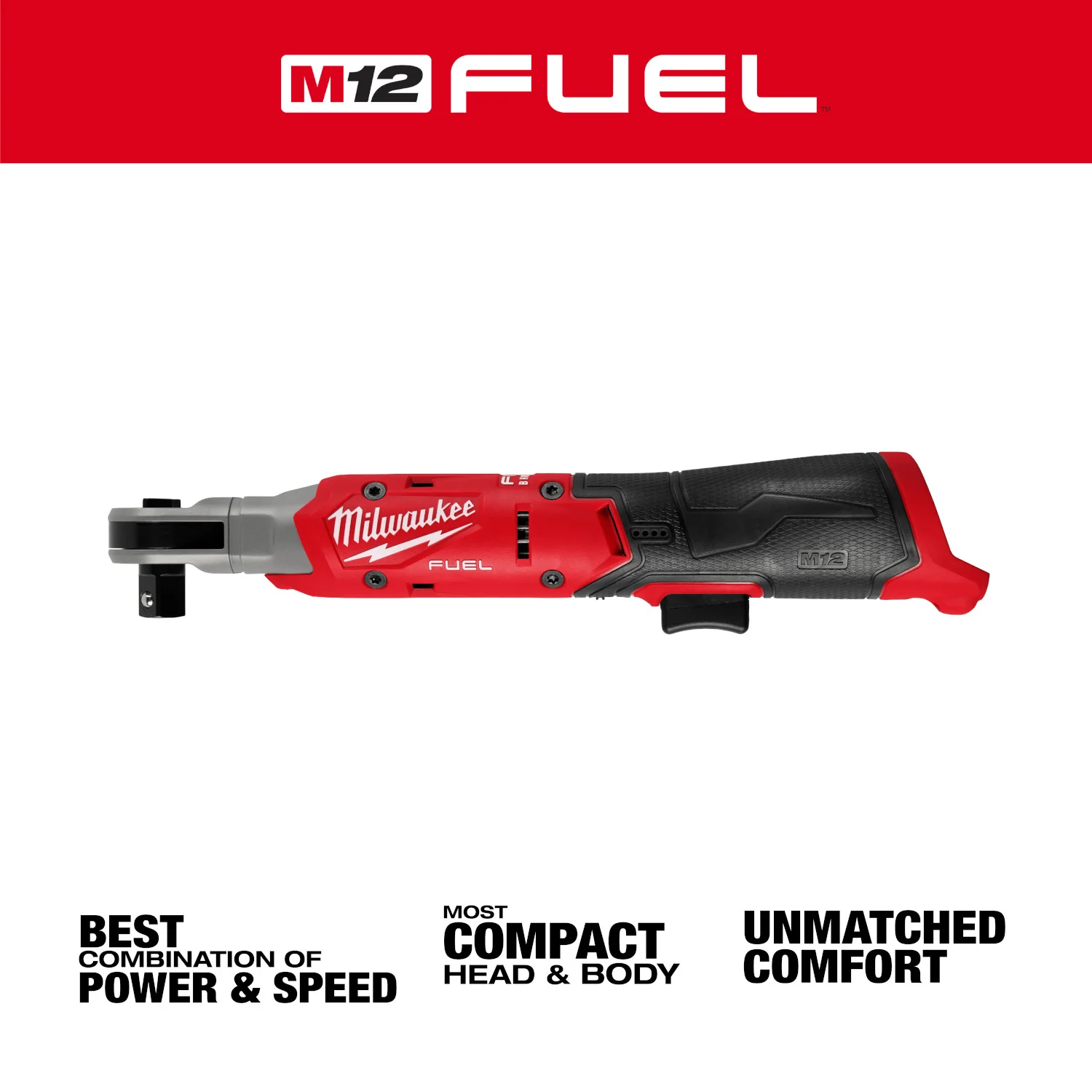Milwaukee 3054-20 M12 FUEL Brushless 1/2-in. Ratchet, Tool Only - Image 2