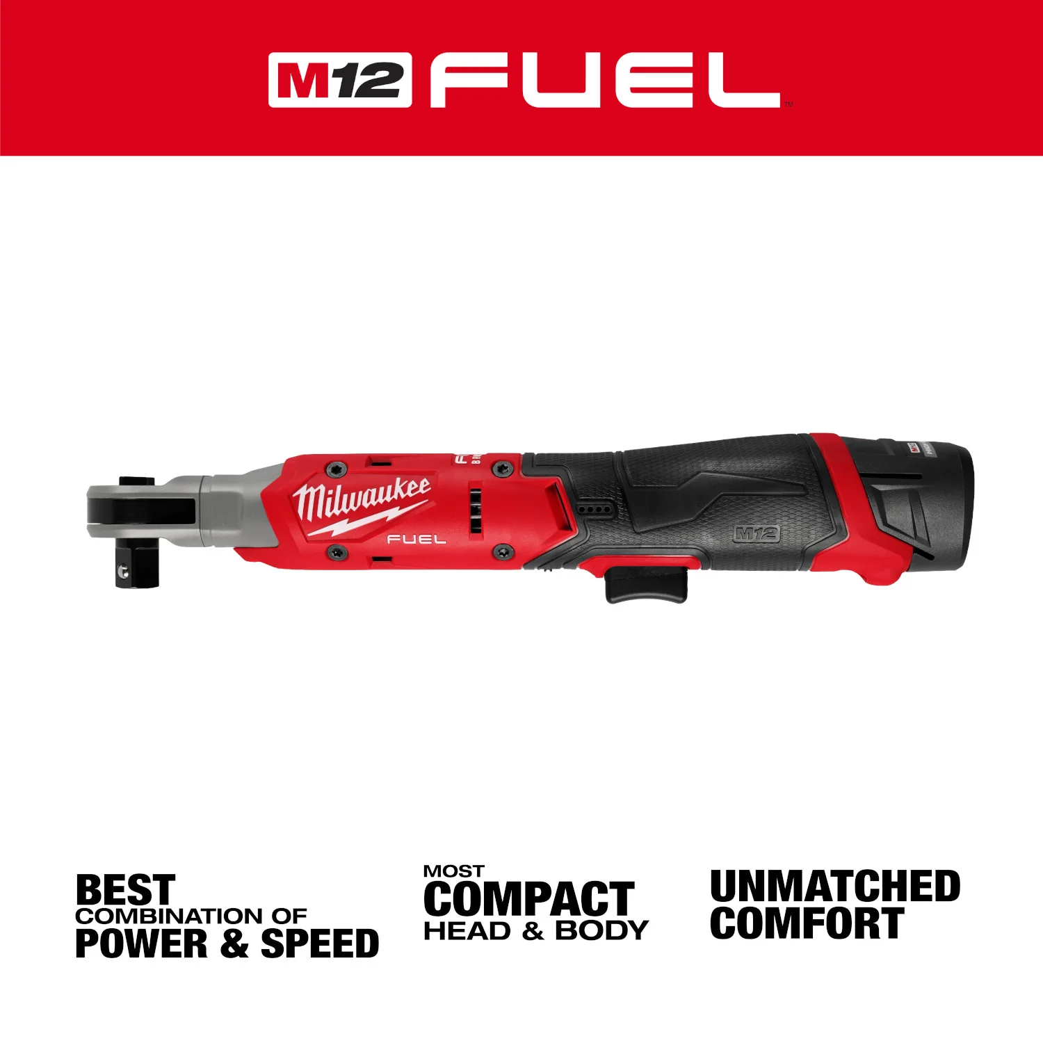 Milwaukee 3054-21 M12 FUEL Brushless 1/2-in. Ratchet 2.5Ah Kit - Image 2