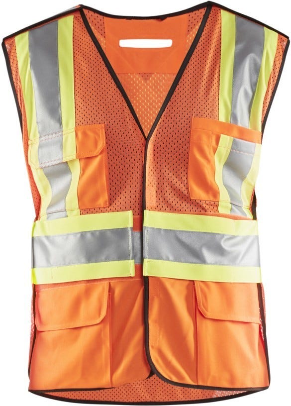 Blaklader 31381054 5-Point Tear Away Vest, High-Visibility Orange - Image 1