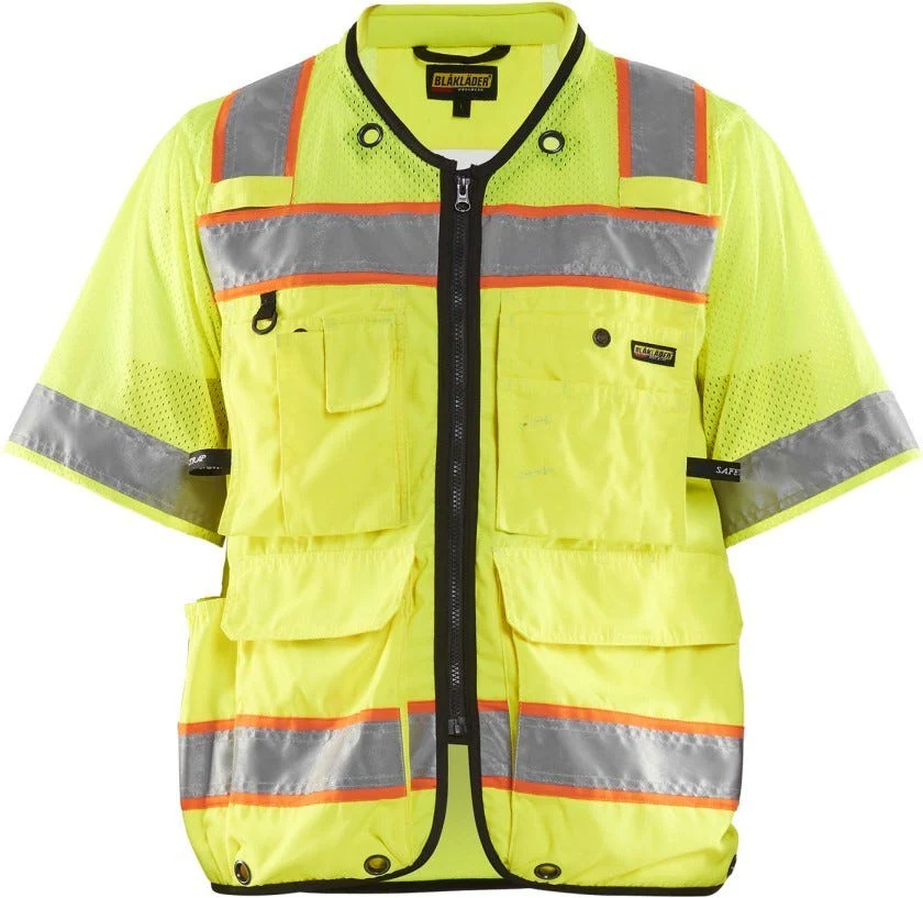 Blaklader 31391831 Hi-Vis Sleeved Vest, High-Visibility Yellow / Black - Image 1
