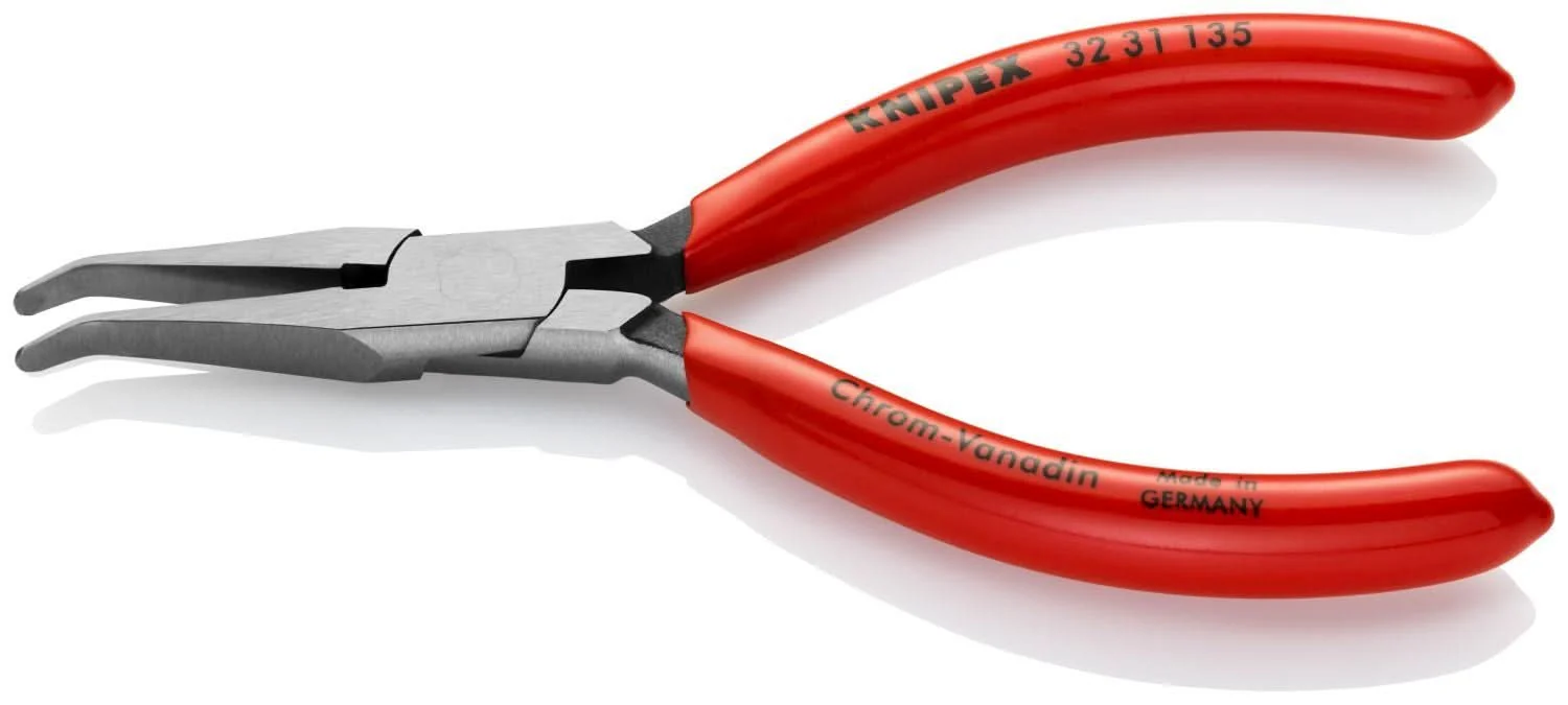 Knipex 32 31 135 Long Nose Relay Adjusting 40&deg; Angled Pliers-Flat Tips - Image 3