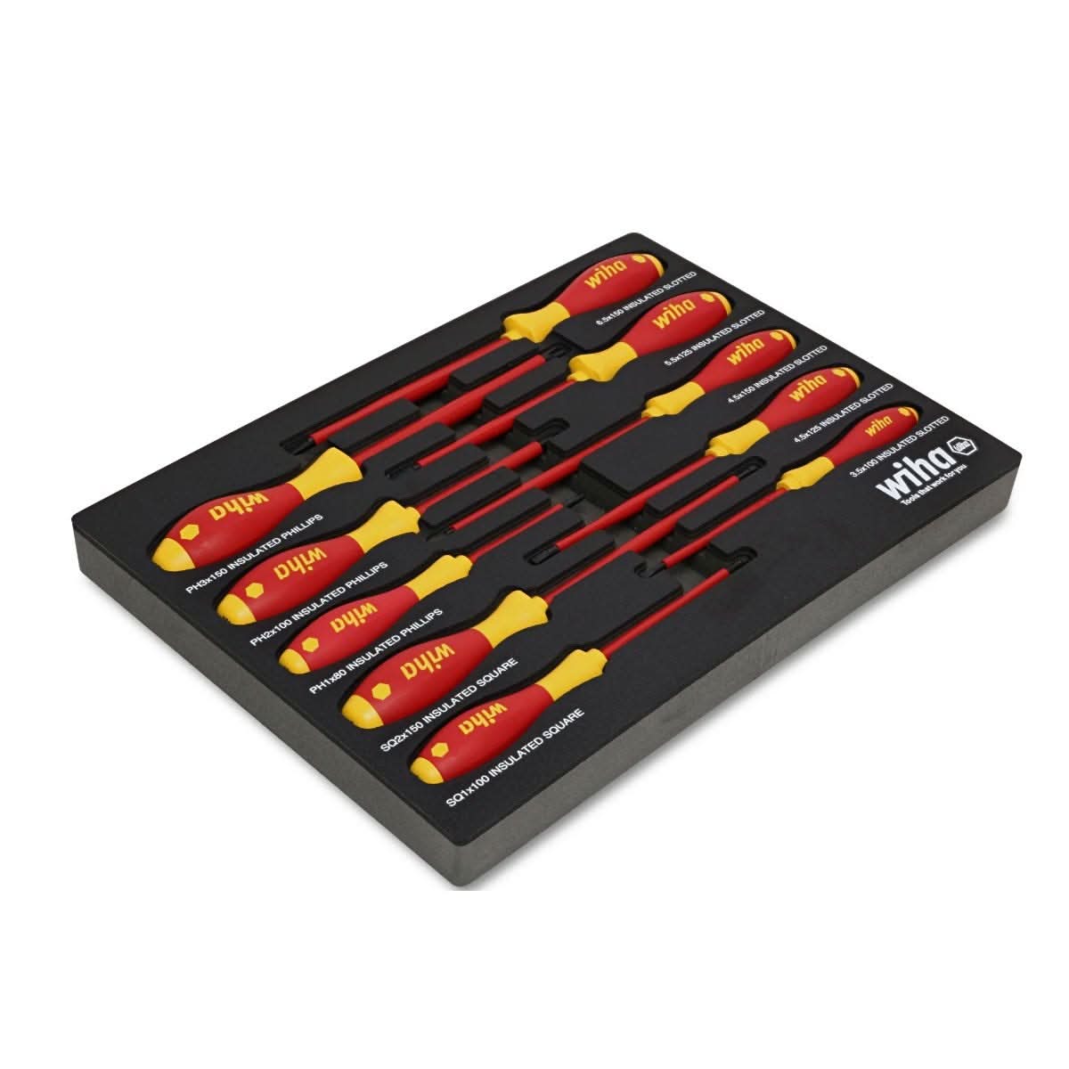 Wiha 32080 10-Piece SoftFinish Insulated Cushion Grip Screwdriver Set - Image 2