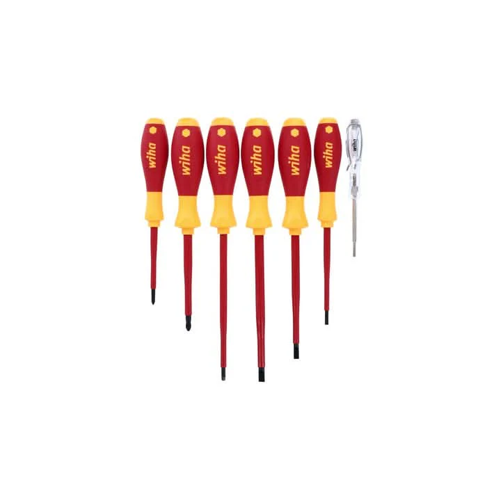 Wiha 32087 7-Piece Insulated SoftFinish Screwdriver and Voltage Detector Set - Image 3