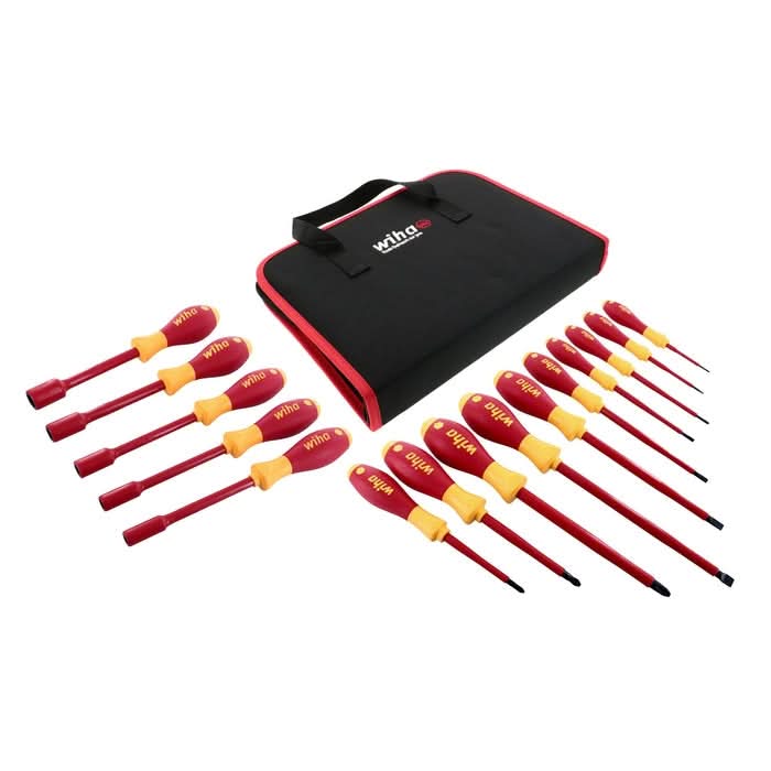 Wiha 32190 15-Piece Insulated SoftFinish Screwdriver and Nut Driver Set - Image 1