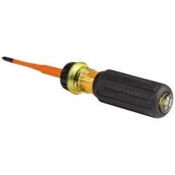 Klein Tools 32286 Flip-Blade Insulated Screwdriver, 2-in1, Ph Bit #1, Sl Bit 3/16-Inch - Image 3